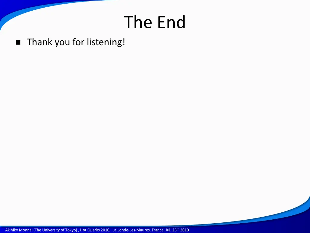 the end