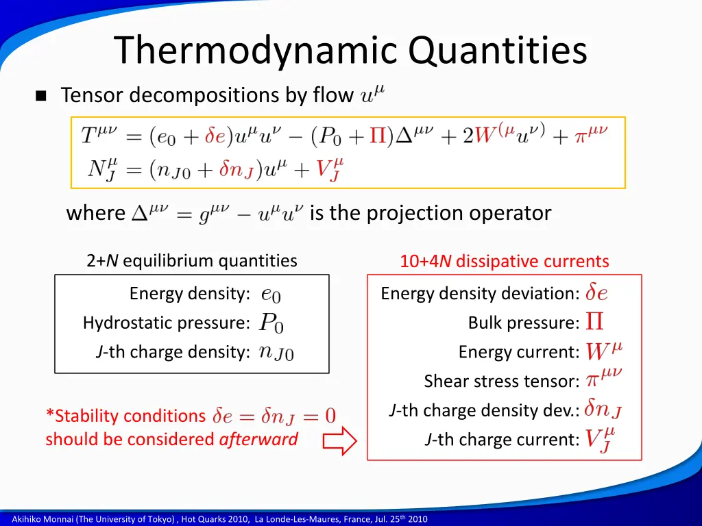 thermodynamic quantities