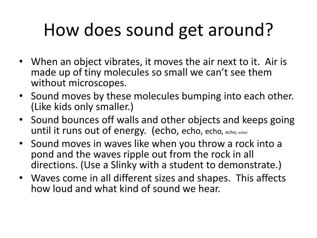 how does sound get around