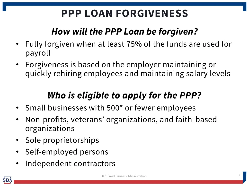 ppp loan forgiveness