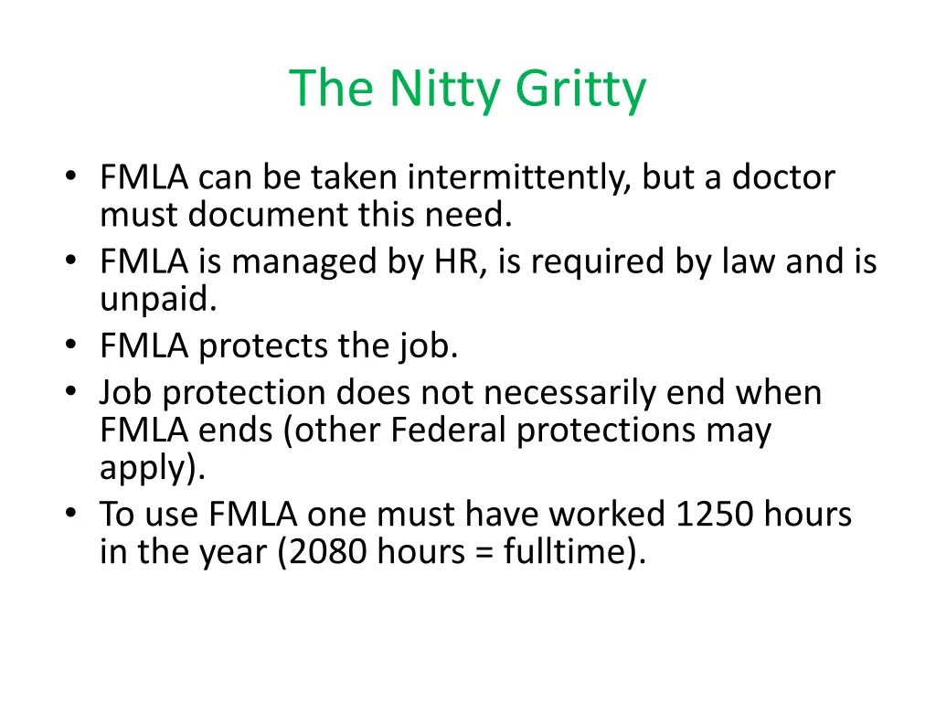 the nitty gritty