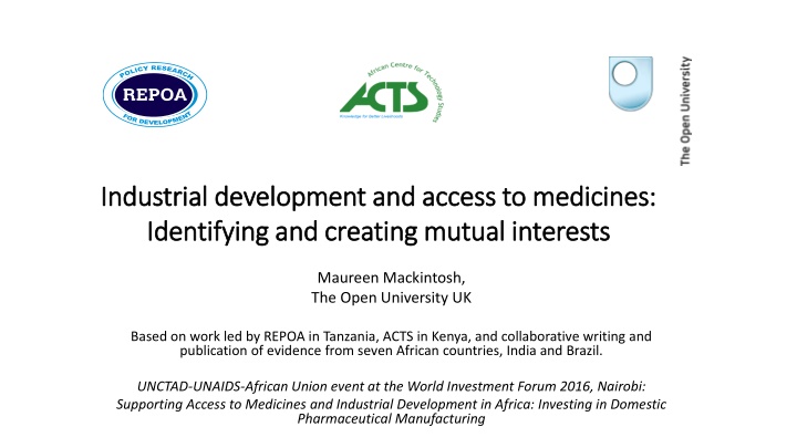industrial development and access to medicines