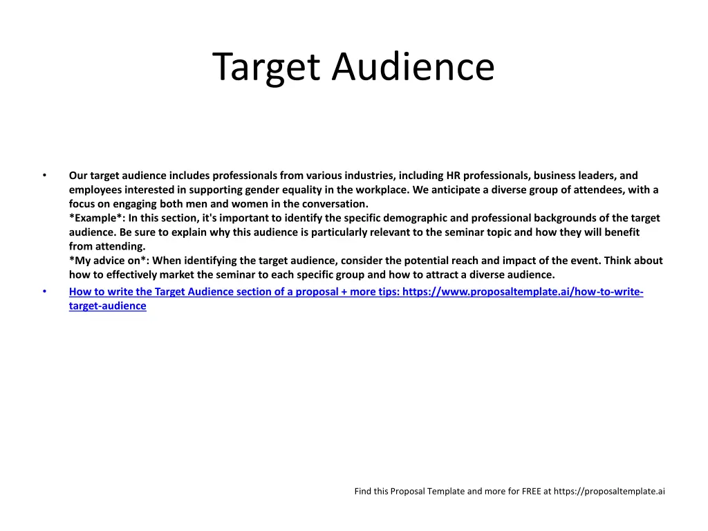 target audience