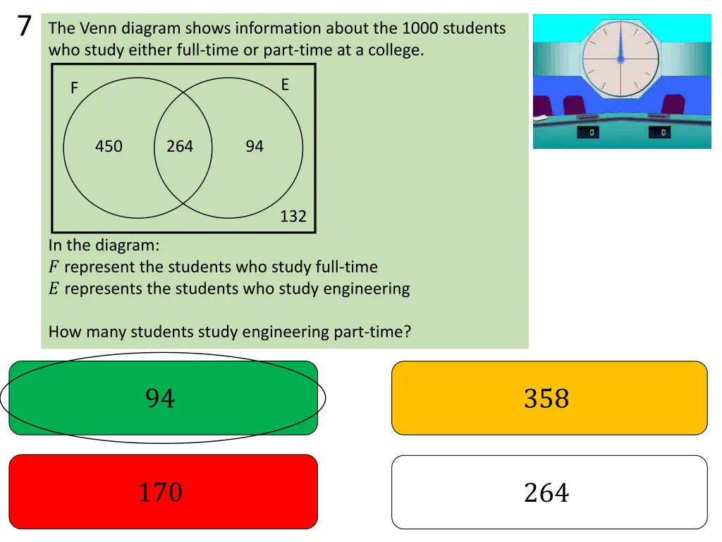 7 the venn diagram shows information about