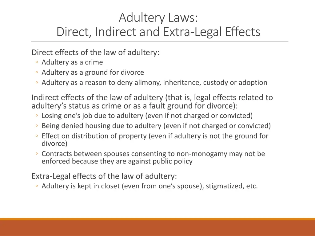 adultery laws 1