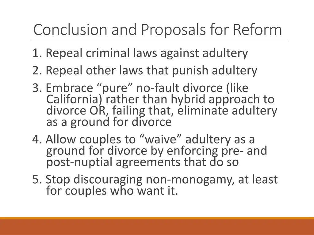 conclusion and proposals for reform
