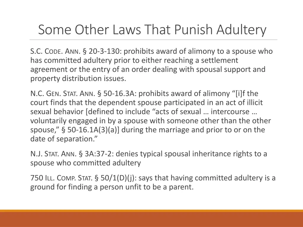 some other laws that punish adultery