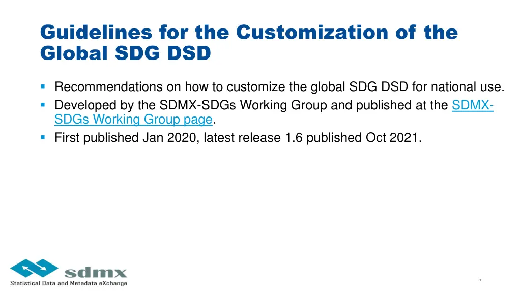 guidelines for the customization of the global