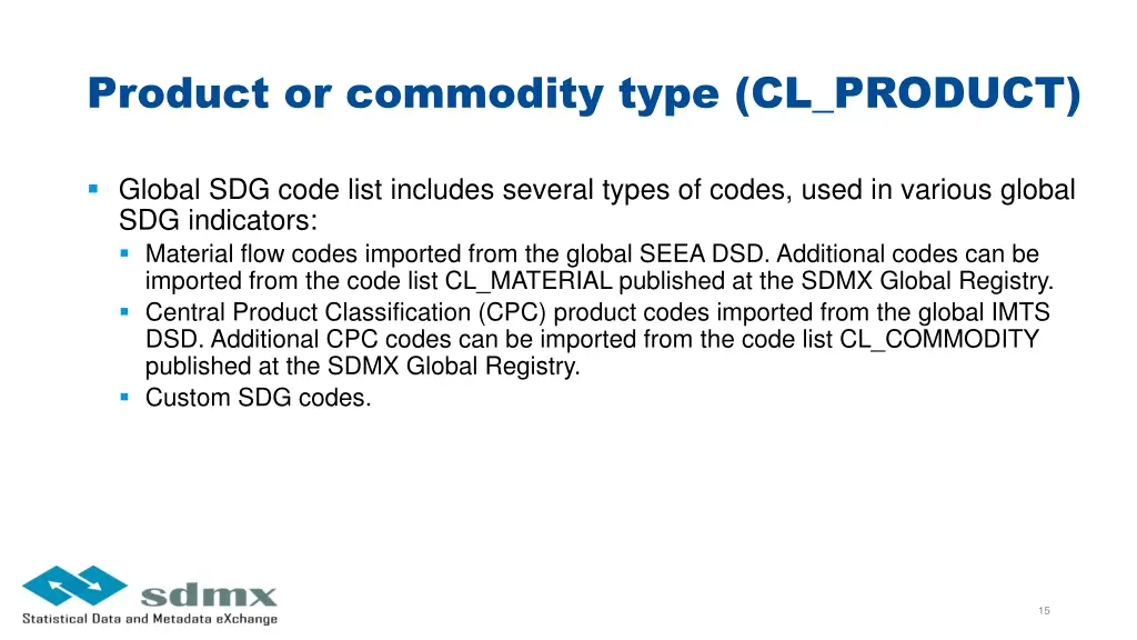 product or commodity type cl product