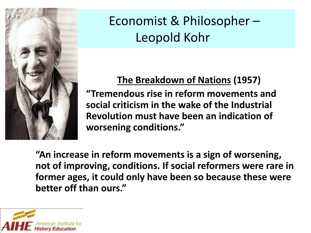 economist philosopher leopold kohr