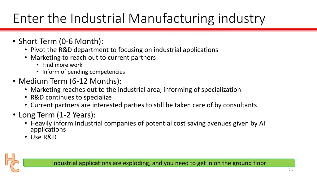 enter the industrial manufacturing industry