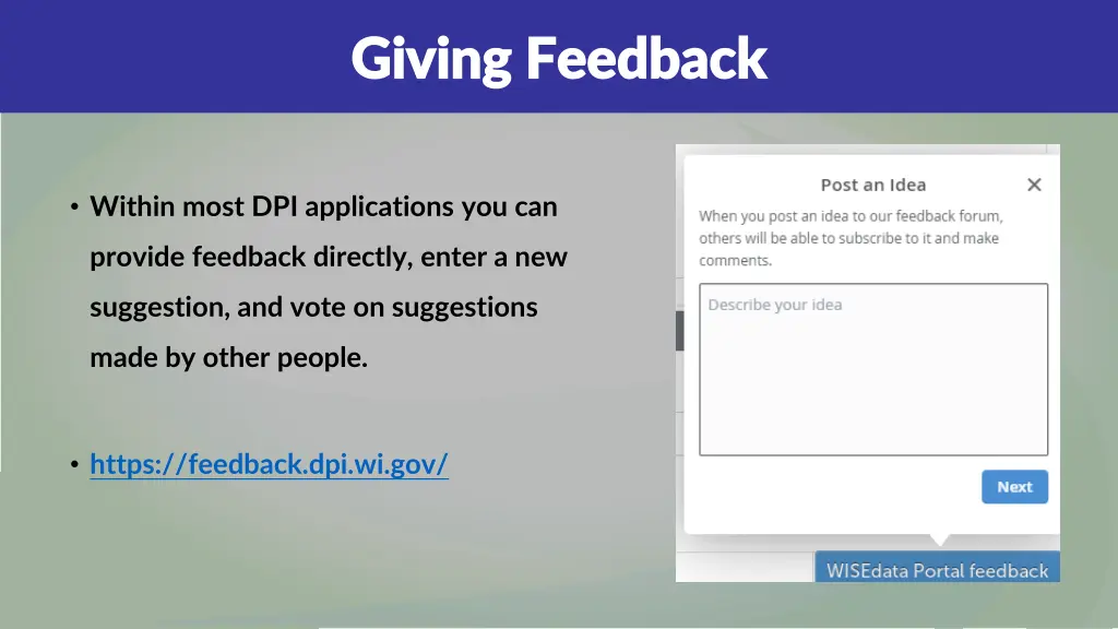 giving feedback giving feedback