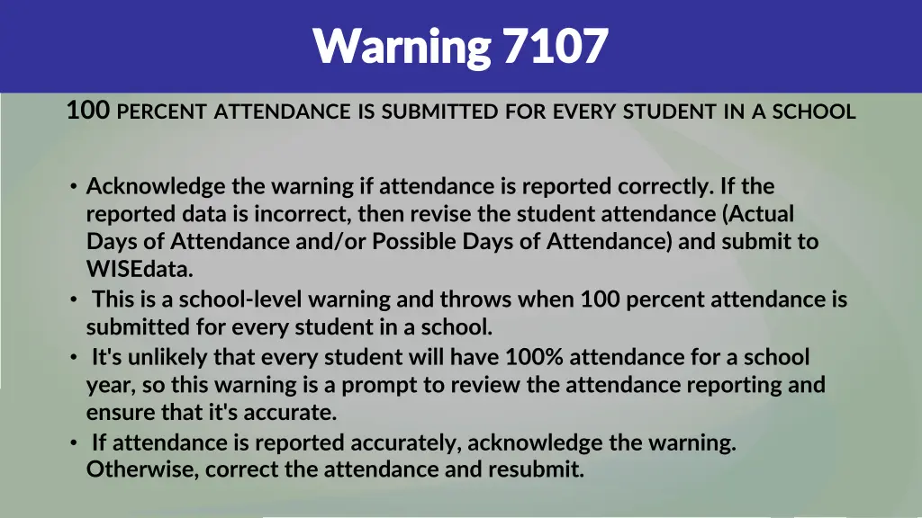 warning 7107 warning 7107