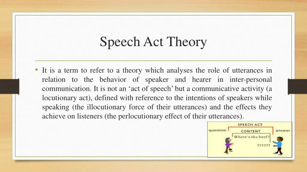 speech act theory 1