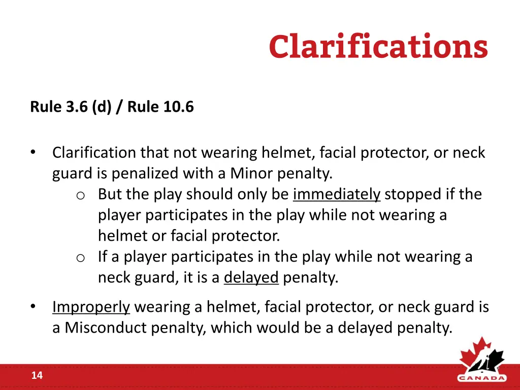 clarifications