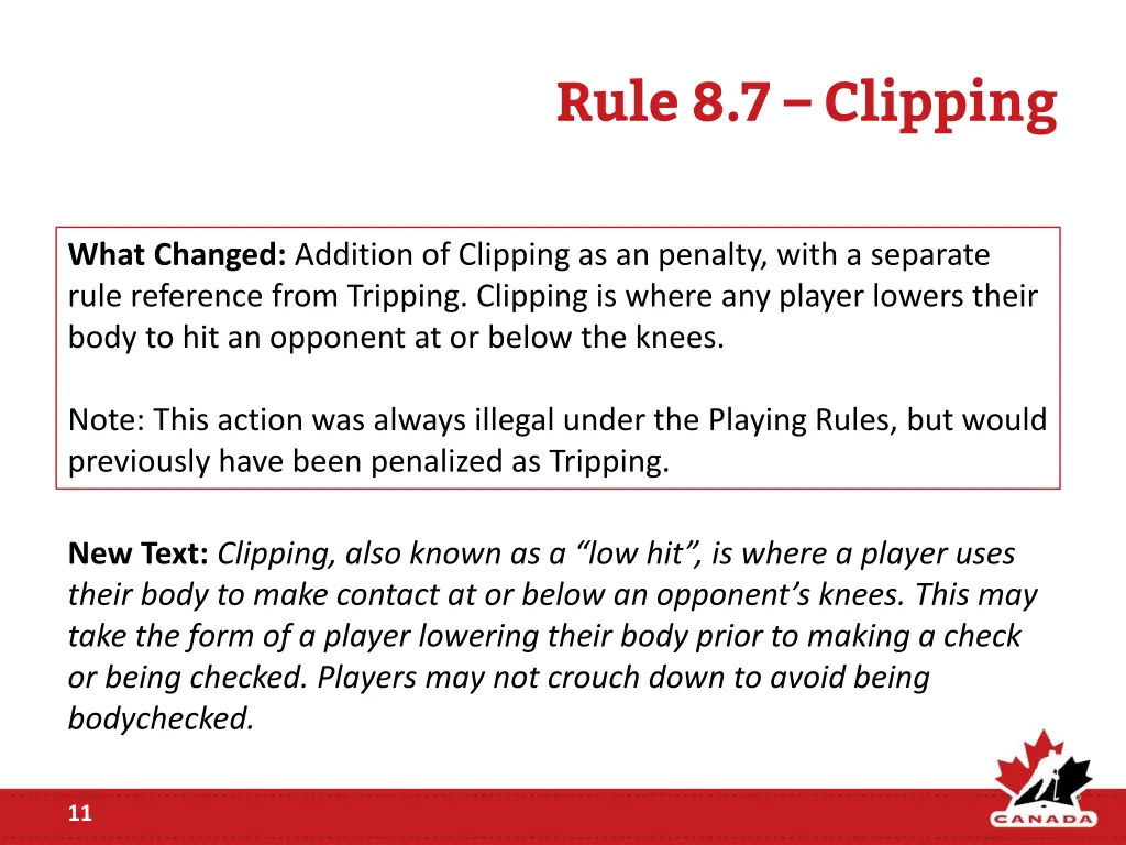 rule 8 7 clipping
