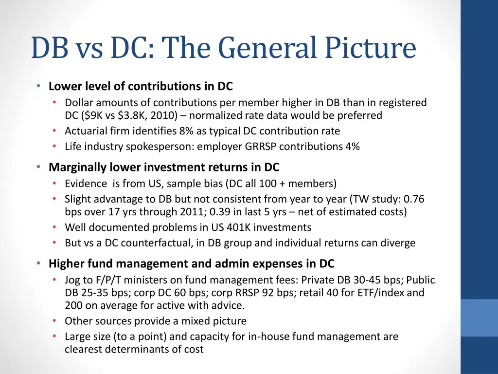 db vs dc the general picture