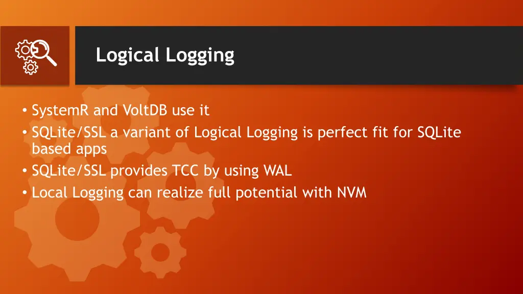 logical logging