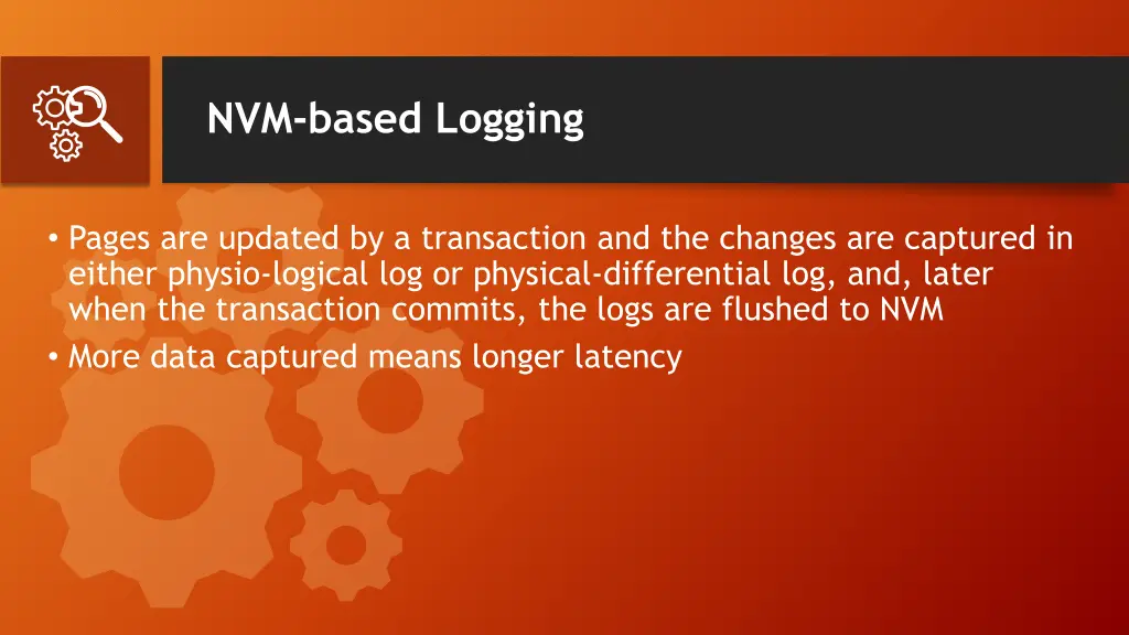 nvm based logging