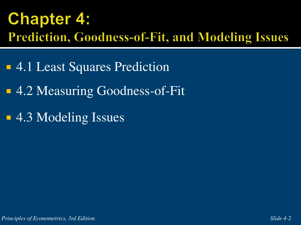 4 1 least squares prediction