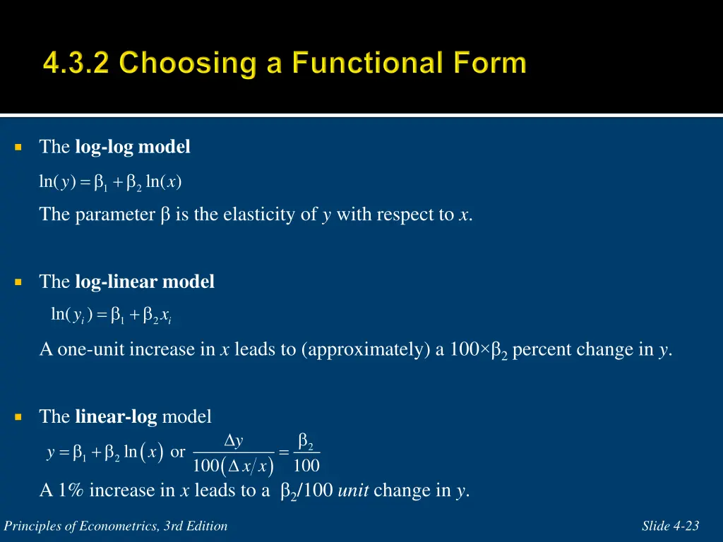 the log log model