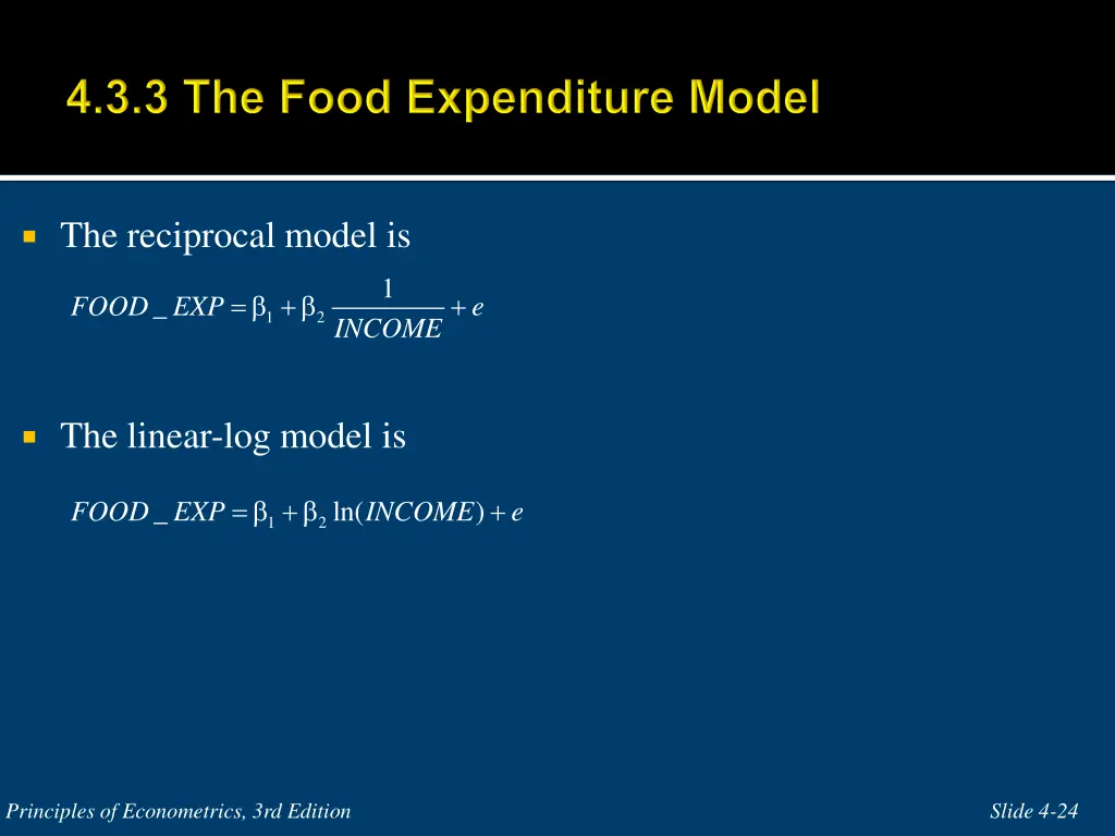 the reciprocal model is