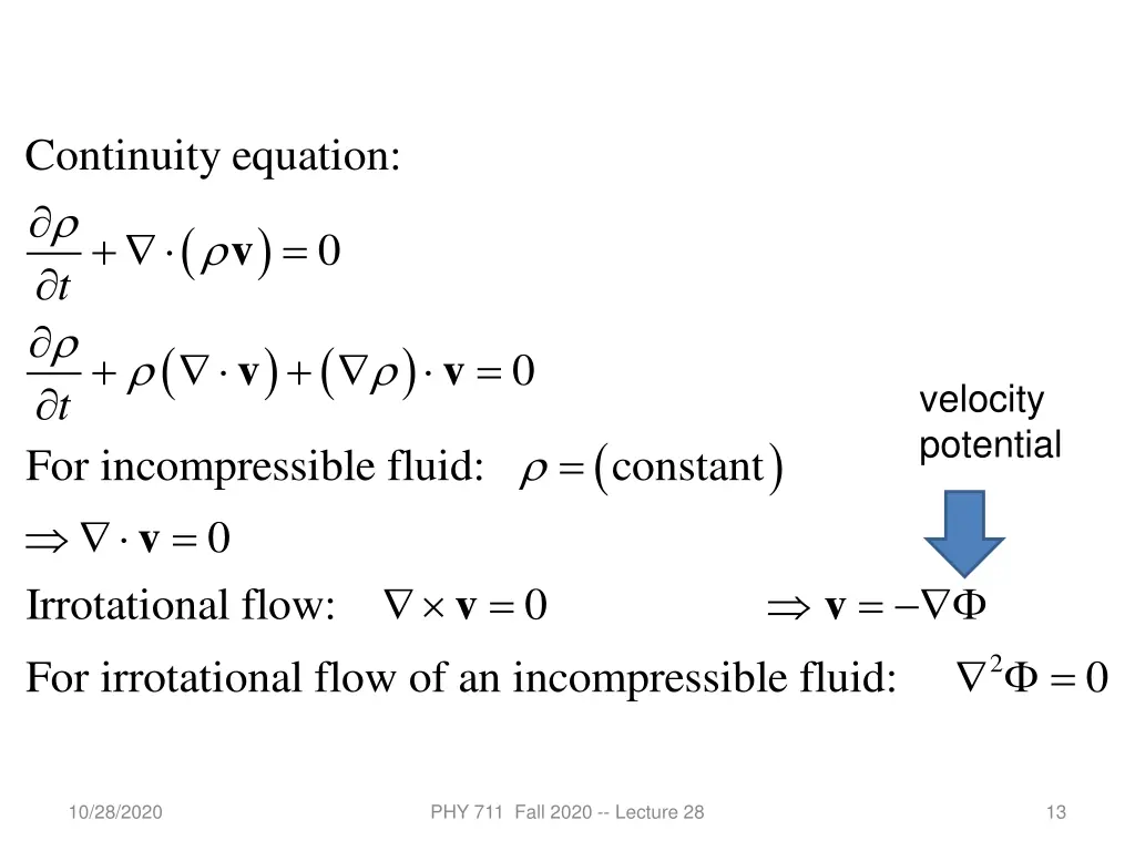 continuity equation 1