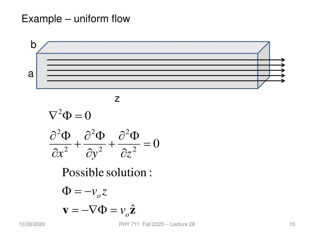 example uniform flow