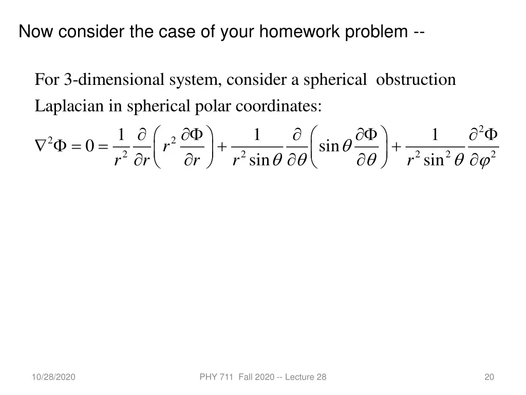 now consider the case of your homework problem