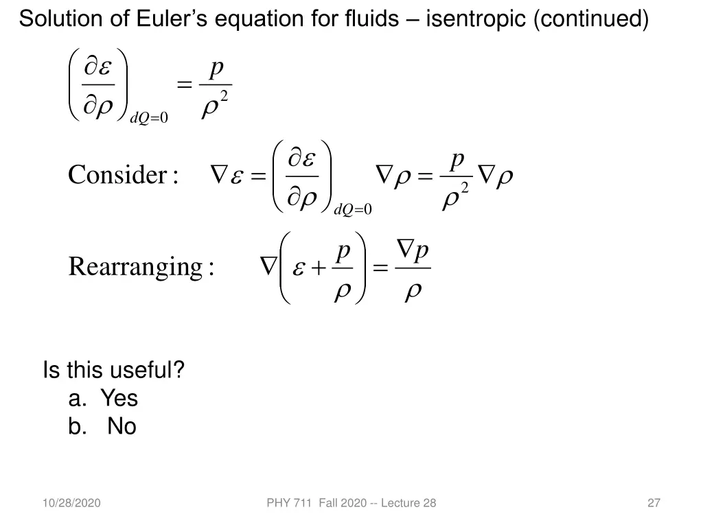 solution of euler s equation for fluids 2