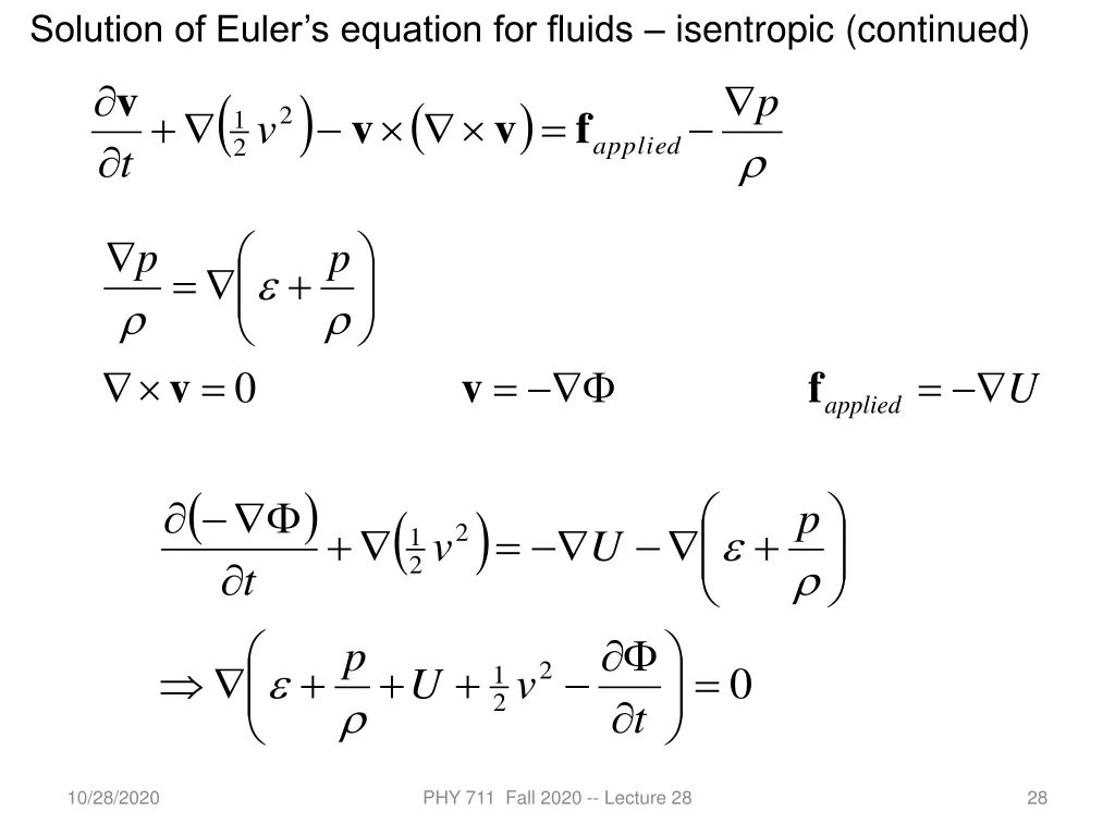 solution of euler s equation for fluids 3