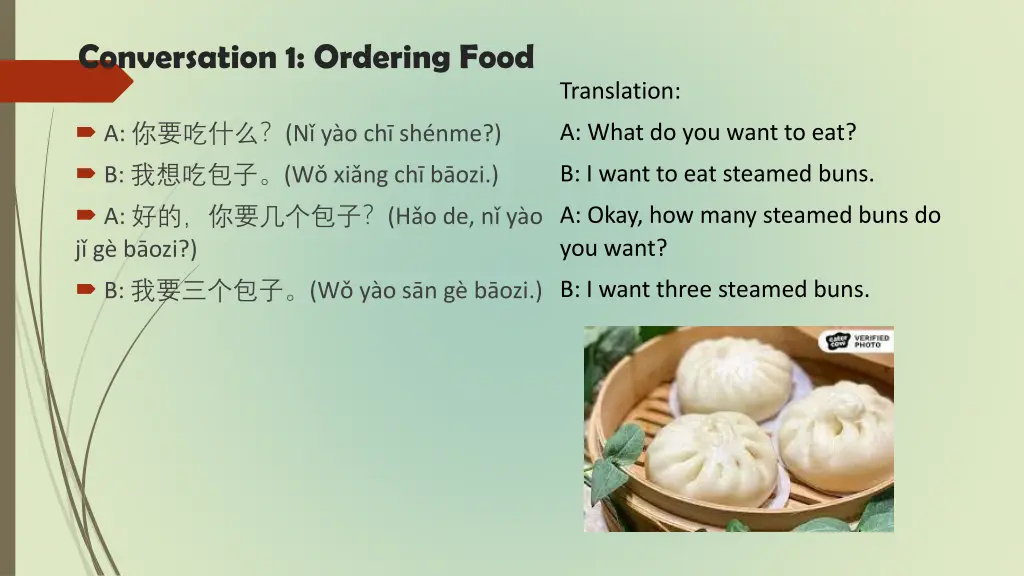 conversation 1 ordering food