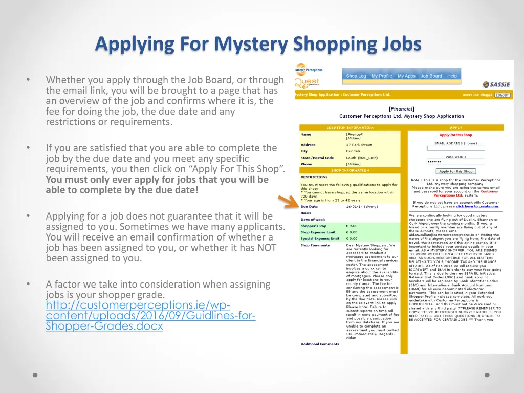 applying for mystery shopping jobs 1
