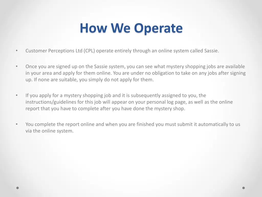 how we operate