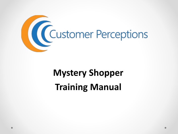 mystery shopper training manual