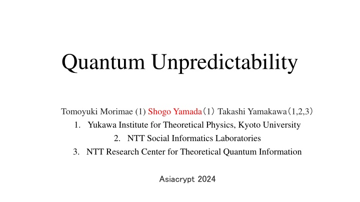 quantum unpredictability