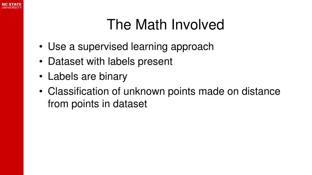 the math involved