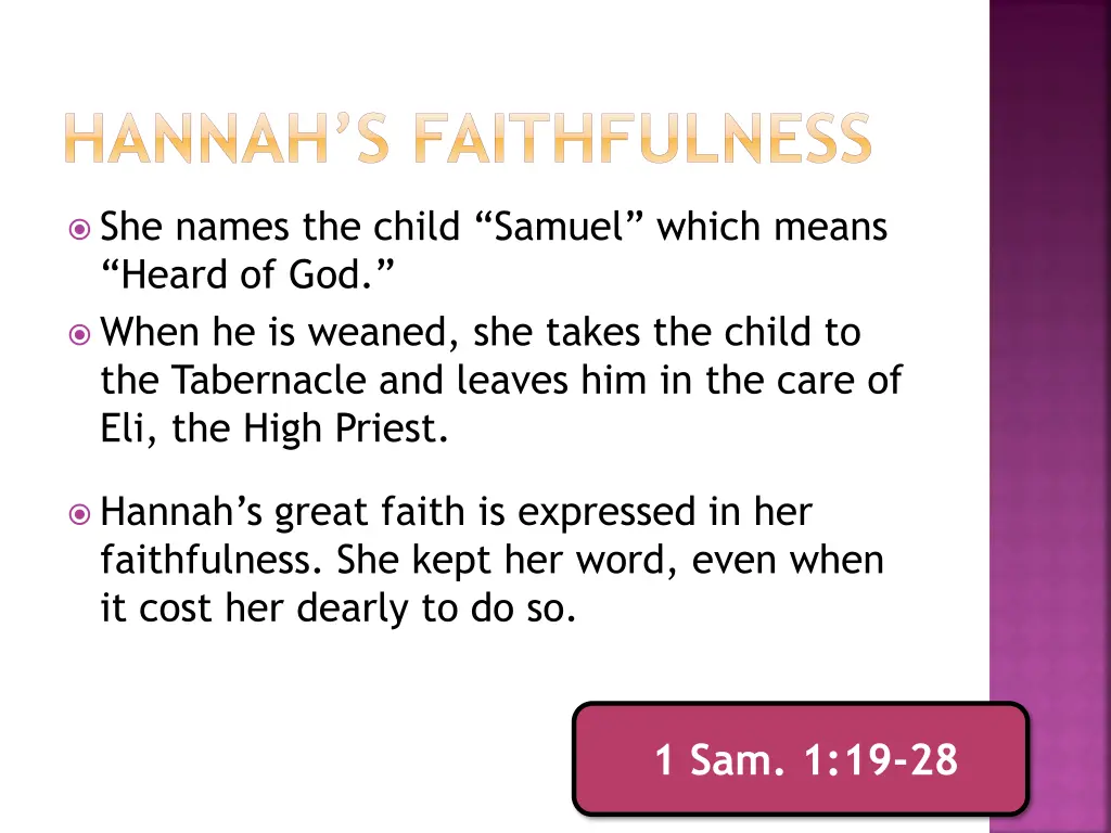 hannah s faithfulness