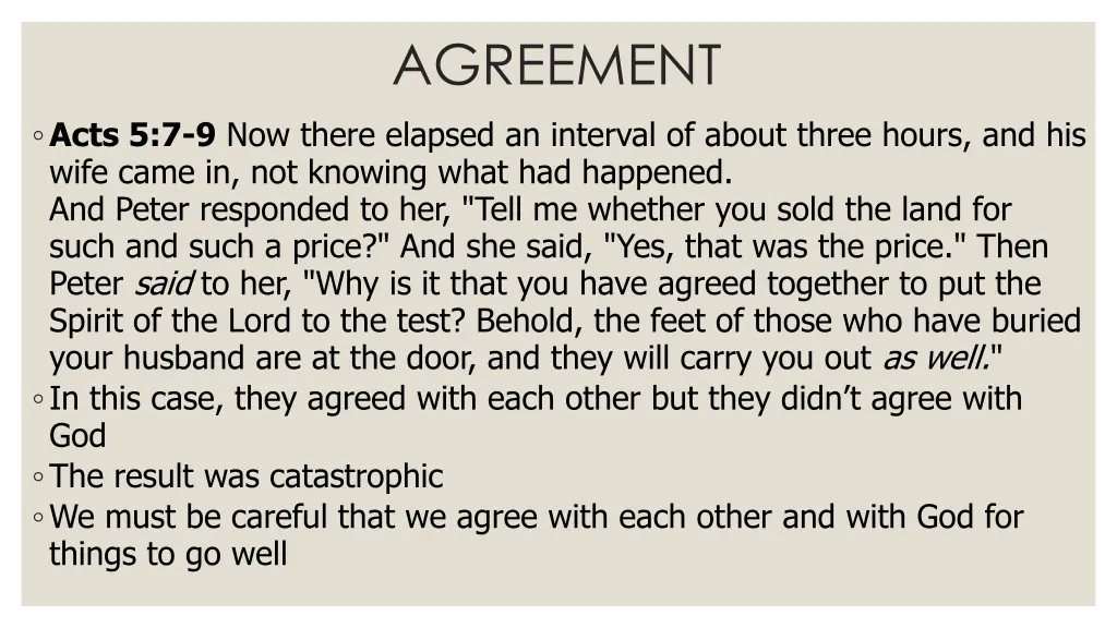 agreement