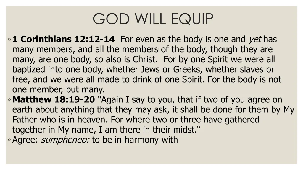 god will equip