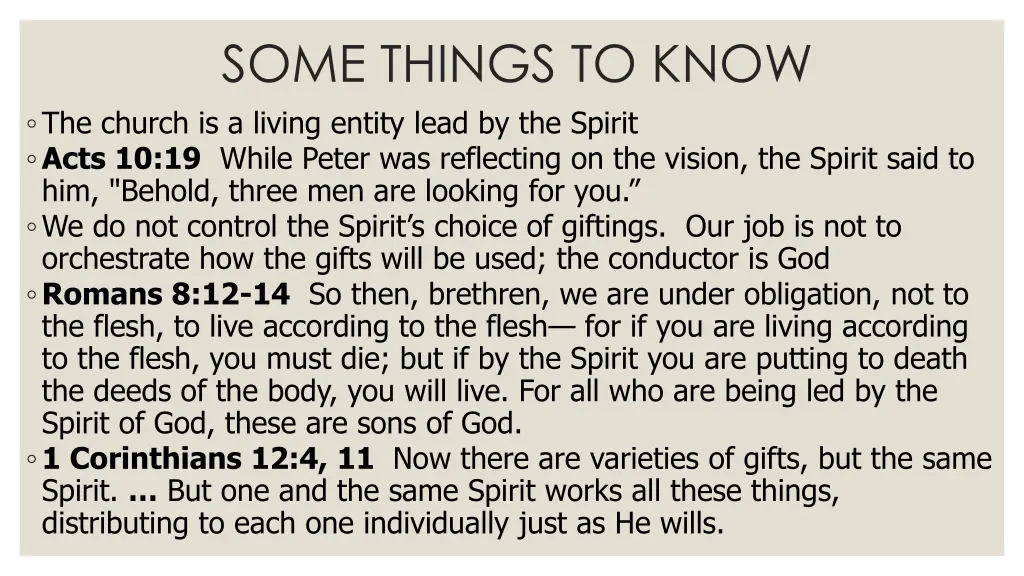 some things to know the church is a living entity