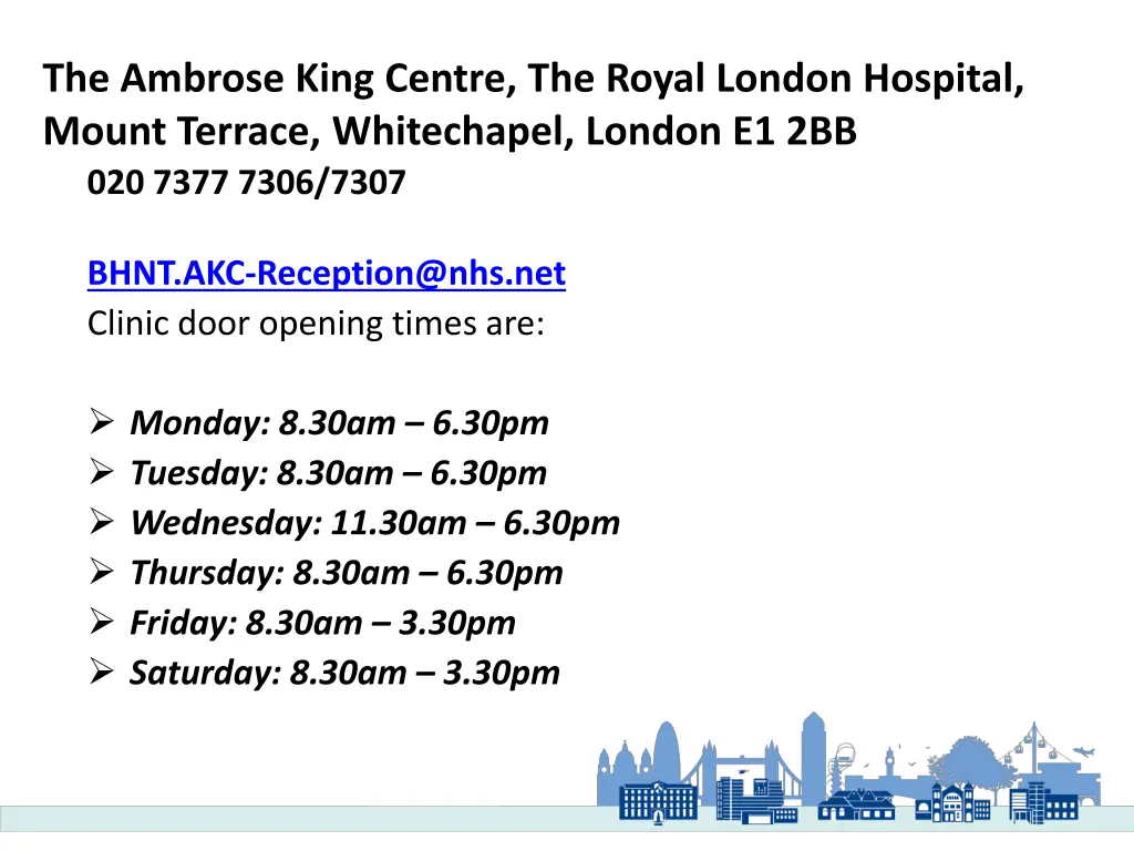 the ambrose king centre the royal london hospital
