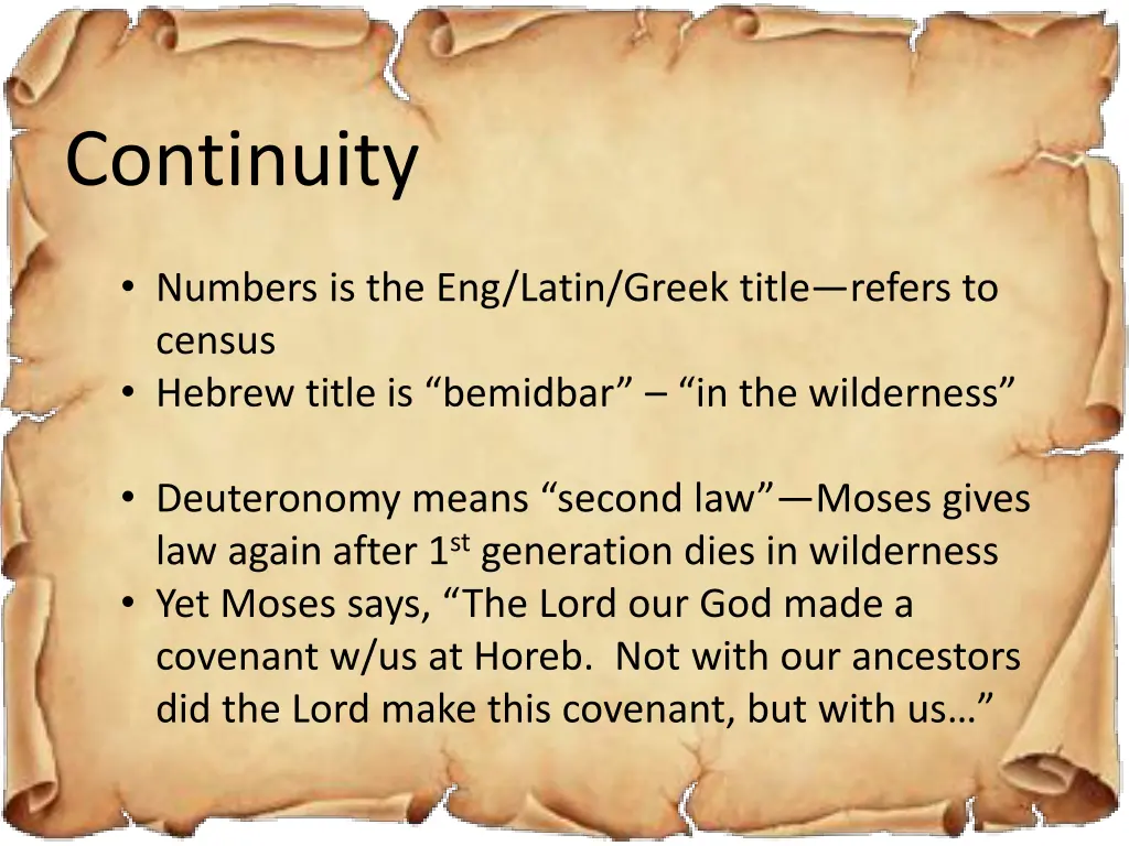 continuity