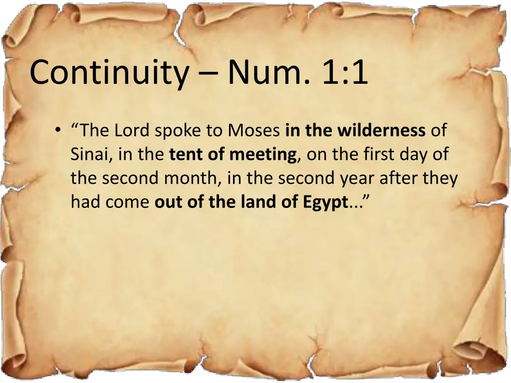 continuity num 1 1