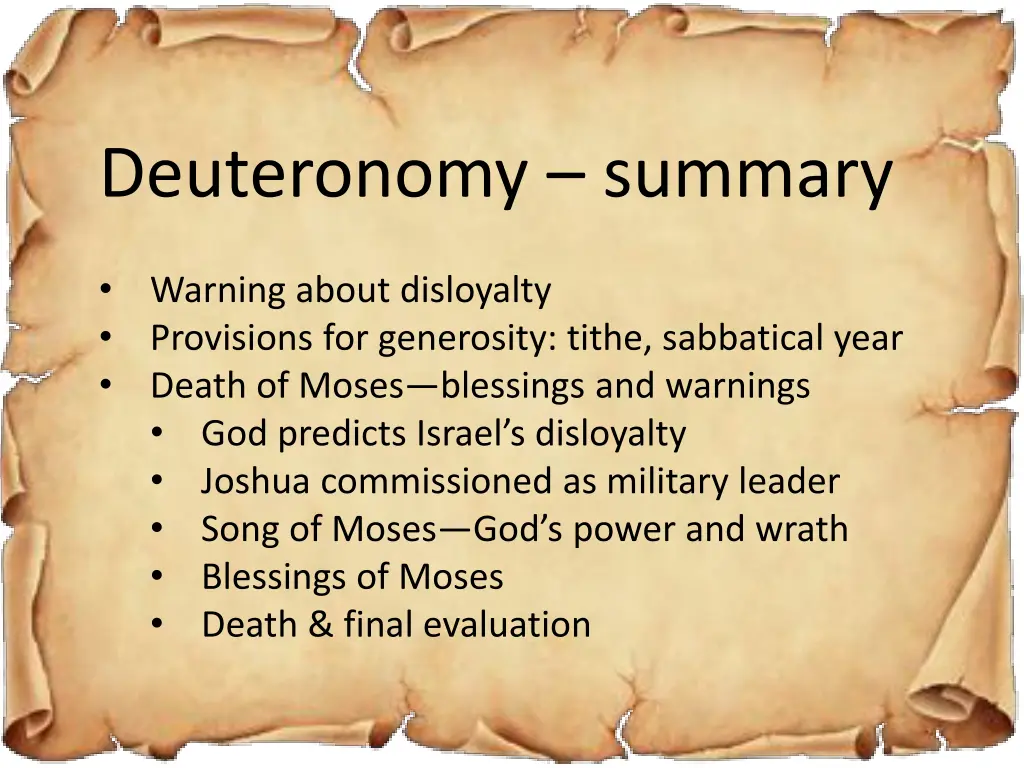 deuteronomy summary 1