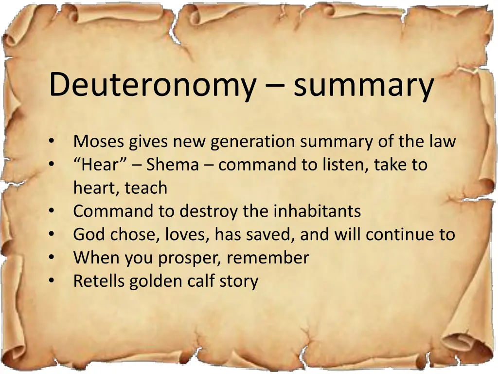 deuteronomy summary
