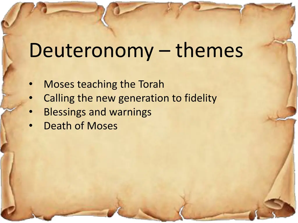 deuteronomy themes