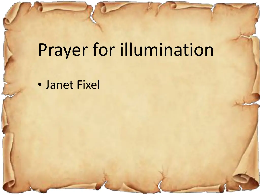 prayer for illumination