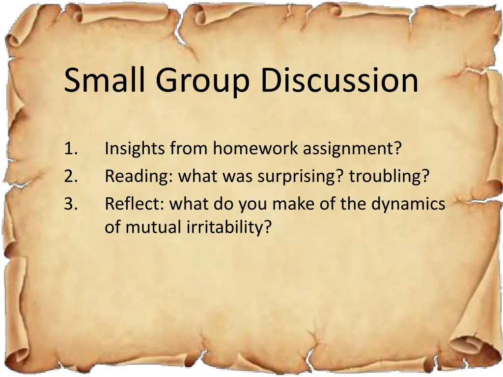 small group discussion