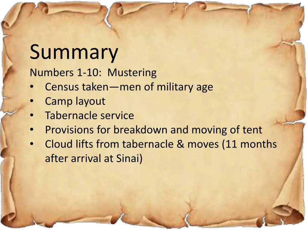 summary numbers 1 10 mustering census taken